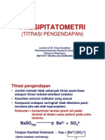 Aplikasi Titrasi Pengendapan