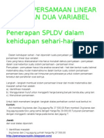 Sistem Persamaan Linear Dengan Dua Variabel