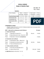 Social Science Sample Paper and Blue Print