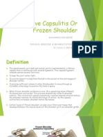 Adhesive Capsulitis or Frozen Sholder