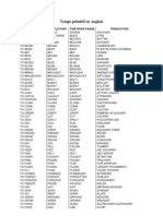 Temps Primitif en Anglais: Infinitif Simple Past Participe Passe Traduction