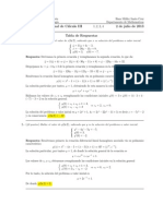 Corrección Examen Final Cálculo III, 2 Julio 2013