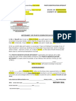 Photo Identification Affidavit Template