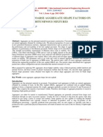 Influence of Coarse Aggregate Shape Factors On Bituminous Mixtures