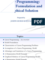 Linear Programming - Model Formulation, Graphical Method