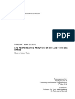 Lte Performance Analysis On 800 and 1800 MHZ Bands