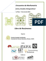 Morfometria, Libro de Resumenes Arreglados