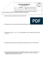 MATEMÁTICA APLICADA Lista Final - 7° Ano