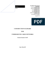 Utilities: Construction Standard FOR Underground Cable Networks