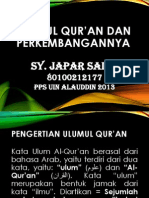 Ulumul Qur'an Dan Perkembangannya