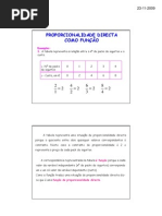 Funcao Proporcionalidade Directa