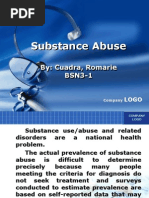 Substance Abuse: By: Cuadra, Romarie BSN3-1