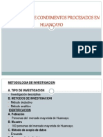 Preferencia de Condimentos Procesados en Huancayo