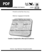 Cuadro Comparativo Microprocesadores