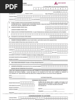 Axis Bank Customer Request Form