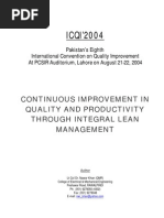 Dr. Nawar Khan - Continuous Improvement in Quality & Productivity Through Integral Lean Management