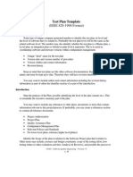 Test Plan Template (IEEE 829-1998 Format)