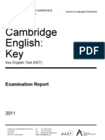 Ket Exam Report 2011