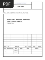 Data Sheet For MV Switchgear - Panel