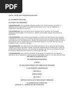 Ley 20-00 Sobre Propiedad Industrial Con Modificación DR-CAFTA