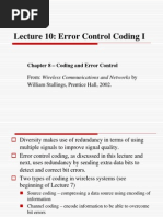 Lecture 10: Error Control Coding I