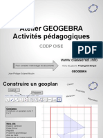 Atelier Geogebra