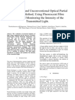 Conventional and Unconventional Optical Partial Discharge Method, Using Fluorescent Fibre Sensor, and Monitoring The Intensity of The Transmitted Light