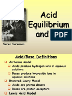 Acid Equilibrium and PH: Søren Sørensen