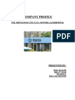 Company Profile: TML Drivelines LTD (Tata Motors, Jamshedpur)