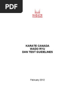 Karate Canada Wado Ryu Dan Test Guidelines: February 2012