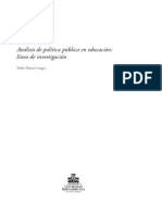 Análisis de Política Pública en Educación, Línea de Investigación - Pedro Flores - Crespo