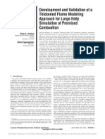 Development and Validation of A Thickened Flame Modeling Approach For Large Eddy Simulation of Premixed Combustion