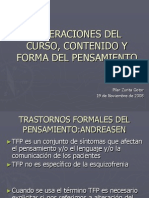 Alteraciones Del Curso y Forma Del Pensamiento