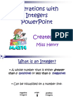 Integers Powerpoint