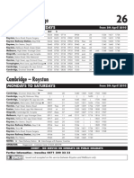 Royston - Cambridge: Mondays To Saturdays