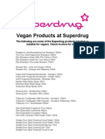 Vegan Products at Superdrug