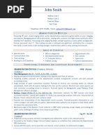 Admin Officer CV and Resume Example