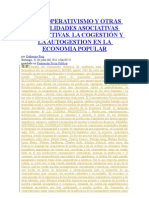 El Cooperativismo y Otras Modalidades Asociativas Productivas