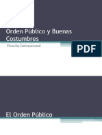 Orden Público y Buenas Costumbres