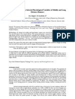 Moderate Hypoxia On Selected Physiological Variables of Middle and Long Distance Runners