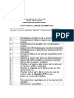 Pauta de Evaluación Diferenciada