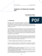 Críticas y Revisiones A La Teoría de La Justicia de John Rawls. David Quintero Fuentes