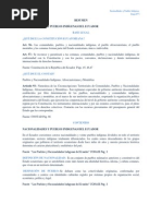 Nacionalidades y Pueblos Indígenas Del Ecuador