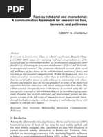 Arundale R.face As Relational & Interactional (2006)