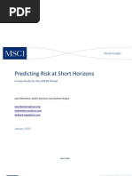 Barra Predicting Risk at Short Horizons