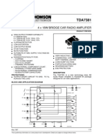 4 X 18W Bridge Car Radio Amplifier: Protections: Description