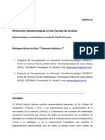 Reflexiones Epistemológicas en Las Ciencias de La Salud