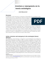 Mascareño - Agencia, Estructura y Emergencia en La Teoría Sociológica