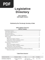 Legislative Directory: State of Kansas