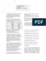 1a Lista de Exercícios de Química para A Turma IME